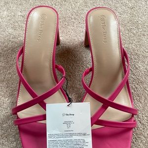The Drop square toe heel sandals